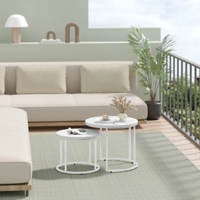 Set de mese de cafea MARLON 2 buc, decor marmura alba