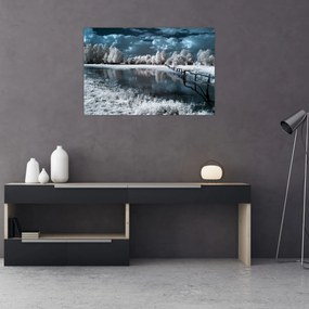 Tablou - Peisaj înghețat (90x60 cm)