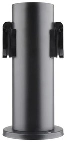 Solight PG10B - Stâlp exterior 2 prize 230V IP44 negru rotund