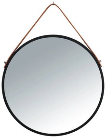 Oglindă suspendată Wenko Borrone, ø 40 cm, negru