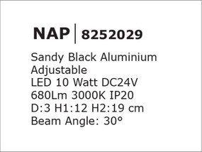 Accesoriu, Corp de iluminat pentru sina magnetica Buxton, Loop sau Sign, Nap 10W 3000K