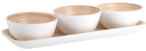 Set de servire alb din bambus Puro – PT LIVING