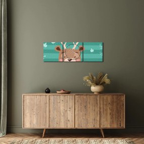 Tablou - Cerbul mic (cu ceas) (90x30 cm)