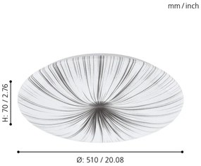 Eglo 98326 - Plafonieră LED NIEVES LED/30,8W/230V