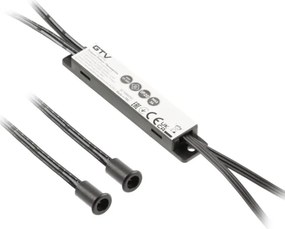 Întrerupător cu 2 senzori Mikro GTV pentru bandă LED, 36W, 12V, IP20, negru 36 W, 12 V, Negru
