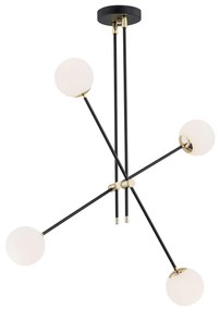 Lustra aplicata design modern minimalist ABSTRACT negru/alama