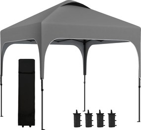 Outsunny Pavilion de grădină Pop-up pliant 2,5 x 2,5 m înălțime reglabilă țesătură Oxford anti UV50+ cadru din oțel sac de transport | Aosom Romania