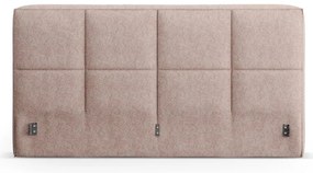 Tăblie de pat roz-deschis tapițată 209x100 cm Darren – Micadoni