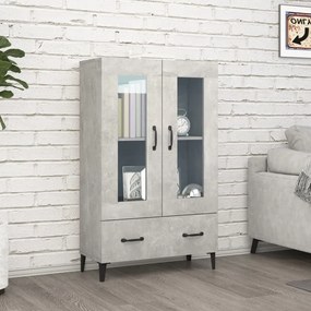 vidaXL Dulap înalt, gri beton, 70x31x115 cm, lemn compozit