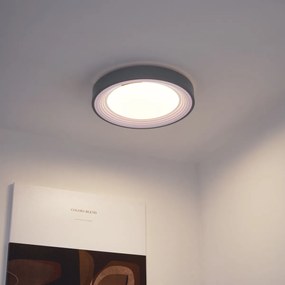 Plafonieră modernă gri cu alb 38cm incl. LED Dimmable RGB - Kanton