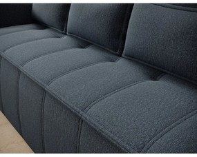 Canapea albastră extensibilă/cu spațiu de depozitare cu tapițerie din chenille 242 cm Weltton – ELTAP