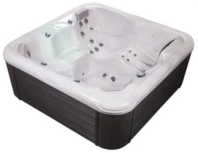 Minipiscina, alb-lucios, cu led si sistem audio 6 persoane, 215 x 215-cm, Wellis Venus