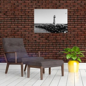 Tablou - Far de pe coastă, Santa Cruz, California (70x50 cm)