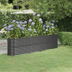 vidaXL Strat înălțat grădină 260x40x68 cm oțel galvanizat