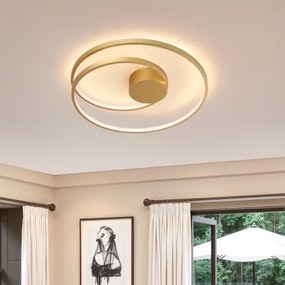 Brilagi - Plafonieră LED dimabilă TWISTER, LED/48W/230V, Ø 50 cm, auriu +telecomandă