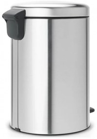 Coș cu pedală Brabantia NewIcon 649046, 20 l, închidere lină, bază antiderapantă, rezistent la amprente, Inox/Mate