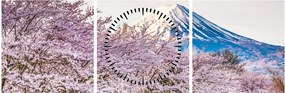 Tablou - Japonia în primăvară (cu ceas) (90x30 cm)