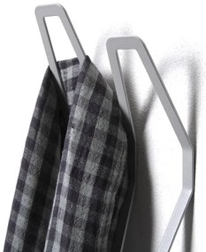 Umeraș de perete design dublu, gri