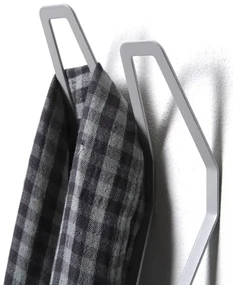 Umeraș de perete design dublu, gri