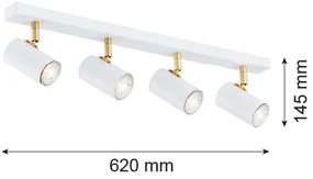 Spot Argon 1689 LAGOS 4xGU10/5W/230V albă/aurie