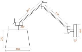 Aplica moderna cu brat reglabil ZAKYNTOS negru