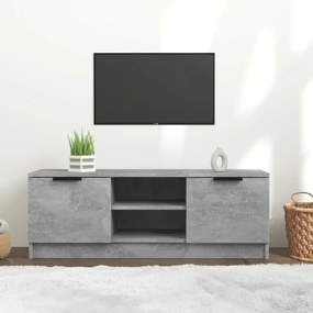 Comoda TV, gri beton, 102x35x36,5 cm, lemn prelucrat