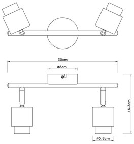 Spot Globo 54031-2 JORNA 2xE27/40W/230V