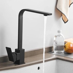 Baterie Bucătărie din Inox Negru, Model HS002 – Design Modern și Funcționalitate pentru o Bucătărie Elegantă