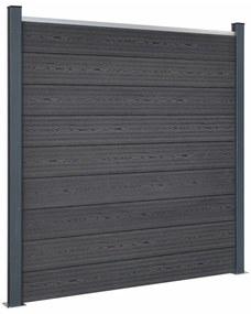 vidaXL Set panouri pentru gard, gri, 180x186 cm, WPC