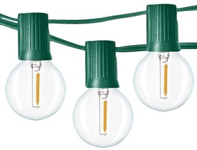 Lanț LED decorativ de exterior Brilagi GARLAND 25xE12 20m verde IP44 alb cald