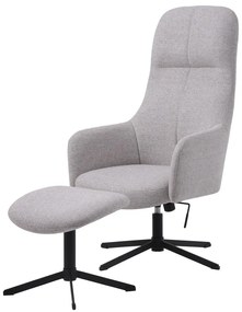 Fotoliu gri deschis pivotant de relaxare Manning – Unique Furniture