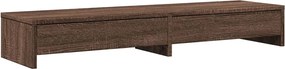 vidaXL Suport monitor cu sertare, stejar maro, 100x27x15 cm, lemn