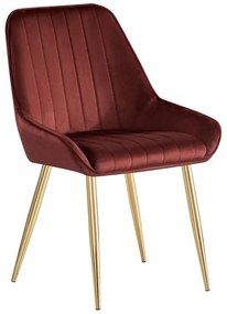 Scaun sufragerie Soddy (bordo + auriu) . 1116451