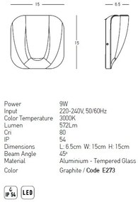 Aplica/Spot LED iluminat exterior ambiental IP54 Zella I