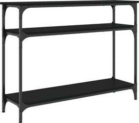 vidaXL Măsuță consolă, negru, 100x29x75 cm, lemn compozit