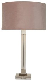 Veioza/Lampa de masa design modern Scarborough, nickel, roz