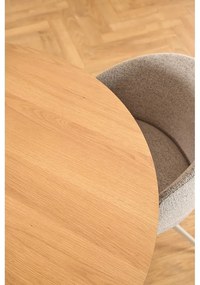 Masă de dining rotundă cu blat cu aspect de lemn de stejar ø 120 cm Soli – Actona