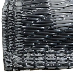 Covor de exterior, cu doua fete, 180x120 cm, gri