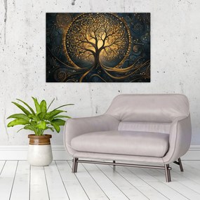 Tablou – Arbore cu aură aurie (90x60 cm)