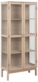 Vitrină cu aspect de lemn de stejar 80x180 cm Linley – Actona