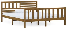 3101151 vidaXL Cadru de pat, maro miere, 120x200 cm, lemn masiv