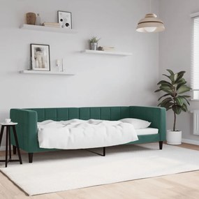 354003 vidaXL Cadru de pat, verde închis, 80x200 cm, catifea