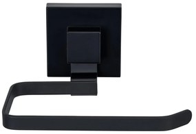 Suport pentru hârtie igienică negru autoadeziv din oțel inoxidabil Quadro – Wenko