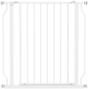 PawHut Barieră de siguranță pentru animal de companie reglabilă în lungime dim. 75-85L x 76H cm alb | Aosom Romania