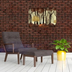 Tablou pe sticlă - Pădure decorativă (70x50 cm)