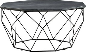 Masuta cafea AIDA, negru, marmura/metal, 84x84x43 cm