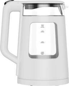 Ceainic electric AENO EK6 AEK0006, 2200 W, 1,7 l, 40-100 °C, STRIX, LED, perete dublu, filtru, bază rotativă la 360°, alb