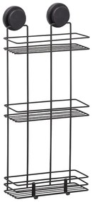 Etajera pentru baie Metalife MGS-720, 3 nivele, 51.5x39x49.5 cm, Negru