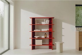 Bibliotecă galbenă din metal 120x156x37 cm Hes – noo.ma