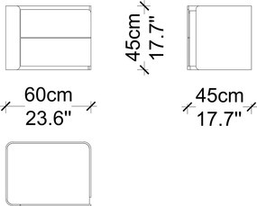 Noptieră lemn masiv Sophia Personalizabilă - 90 cm